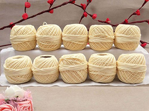 S2J Embroidery Yarn Cotton Crochet Thread Lot of 10 Pcs Knitting Tatting Ball