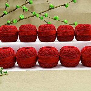 S2J Lot of 10 Pcs Cotton Crochet Knitting Thread Tatting Yarn Embroidery Ball