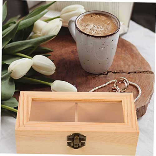 Didiseaon Jewelry Tray Organizer jewelry display organizer coffee condiment organizer coffee organizer Gift for Women Storage wooden trays Acrylic woman 2pcs Tea Bag Holder