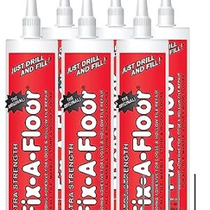 The Original Award Winning Fix-A-Floor Micro Syringe Adapter Pro Pack (6) For Loose & Hollow Flooring Repair. The Micro Syringe Injector should only be used in grout lines less than 1/8”