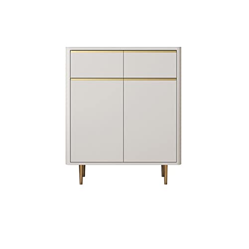 Shoes Cabinet Shoe Cabinet Home Entrance Italian Minimalist Nordic entryway Cabinet Entry Storage Cabinet Large Capacity Show Cabinet (Color : Gold, Size : 80x35x100CM)