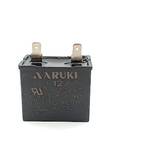 WR55X24064 WR62X79 Capacitor Compatible with GE Refrigerator Run 12uF Replacement