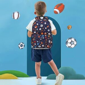 CAMTOP Soccer Backpack for Kids, Boys Girls Preschool Backpack with Lunch Box Toddler Kindergarten Football School Bookbag Set for Age 3-9