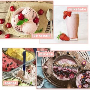 DISXENT Creami Containers, for Ninja Creami Ice Cream Maker Pints,16 OZ Creami Pints Airtight,Reusable Compatible NC301 NC300 NC299AMZ Series Ice Cream Maker
