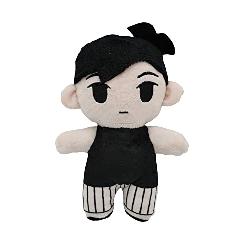 Omori Plush Toys, 9inch Omori Sunny Basil Kel Hero Aubrey Mari Characters Plushies, Game Figure Stuffed Pillow Cartoon Merch Prop for Gaming Fans (Black Omori B)