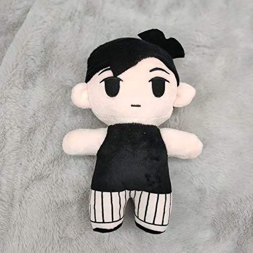 Omori Plush Toys, 9inch Omori Sunny Basil Kel Hero Aubrey Mari Characters Plushies, Game Figure Stuffed Pillow Cartoon Merch Prop for Gaming Fans (Black Omori B)