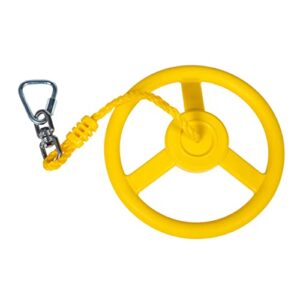 FELTECHELECTR Ninja Wheel Swing for Toddler Fitness Accessories Swing Accessories Heavy Swing Sets for Backyard Steering Wheel Swing Kids Exercise Equipment Exercise Swing Ring Swing Gym Ring