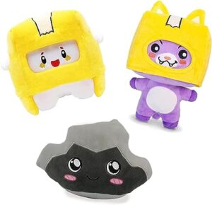 hengtee 3pcs foxy and boxy plush toys cartoon robot soft toy cute plush toys gift to give boys and girls suitable for collections of anime fans home decorations (3 pcs)