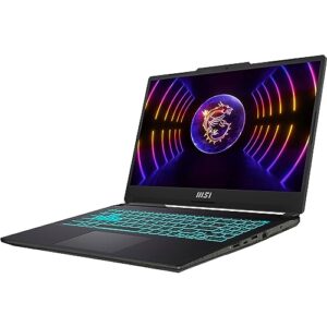 MSI 2023 Cyborg 15 15.6" 144Hz FHD Gaming Laptop Computer, 12th Gen Intel 10-Core i7-12650H, GeForce RTX 4060 8GB, 32GB DDR5 RAM, 1TB PCIe SSD, WiFi 6, Backlit Keyboard, Windows 11, BROAG HDMI Cable