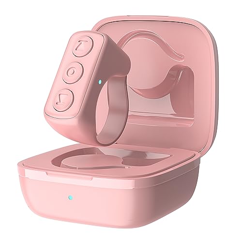 TikTok Remote Control Scrolling Ring, Kindle APP Page Turner, Finger Bluetooth Remote for TIK TOK Short Video, Camera, Video Recording, Multifunction Controller for iPhone, iPad, Android, Pink