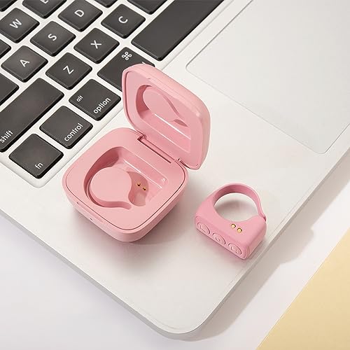 TikTok Remote Control Scrolling Ring, Kindle APP Page Turner, Finger Bluetooth Remote for TIK TOK Short Video, Camera, Video Recording, Multifunction Controller for iPhone, iPad, Android, Pink