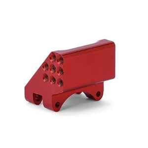 INJORA Rear Axle Truss Upper Link Mount - Adjustable Height Aluminum Mount for Axial SCX24 1/24 RC Crawler Upgrade（Red）