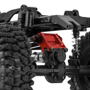 INJORA Rear Axle Truss Upper Link Mount - Adjustable Height Aluminum Mount for Axial SCX24 1/24 RC Crawler Upgrade（Red）