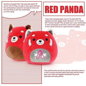 CNAANA Red Panda Plush Pillow,Chubby Red Panda Stuffed Animal Creative Gift, Gift for Kids and Adults,Bedtime & Playtime for Kids (Red Panda-B)