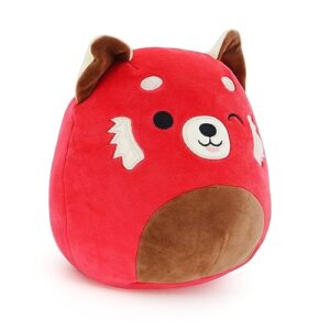 CNAANA Red Panda Plush Pillow,Chubby Red Panda Stuffed Animal Creative Gift, Gift for Kids and Adults,Bedtime & Playtime for Kids (Red Panda-B)