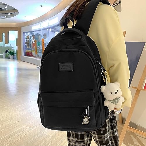 JYQF Cute Backpack for Women Aesthetic Backpack Brevite Backpack Kawaii Backpack Cute Canvas Backpack