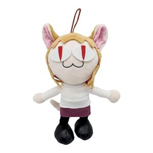 2023 new anime cat ne-co a-rc plush, 10.6 in cute plush, animals stuffed animal plush doll, anime cat plush figure pillow toys for kids and fans and collectors kids bed sofa and home dec