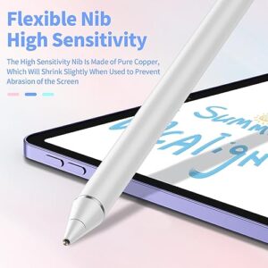 Stylus Pens for Touch Screens, Active Stylus with Fine Point Tip, High Sensitivity Stylus, Compatible with iPad/iPhone/Android/Tablets and Other Capacitive Touch Screens Devices