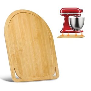bamboo mixer mat slider compatible with tilt head kitchen aid 4.5-5 qt stand mixer - kitchen countertop storage mover sliding caddy for kitchen aid 4.5-5 qt, moving tray mixer appliance