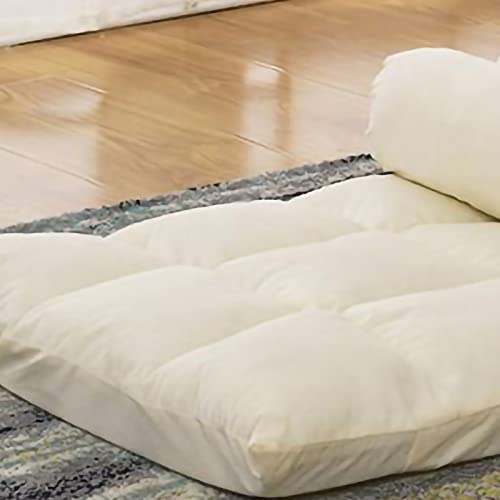 plplaaoo Floor Sofa,Folding Back Sofa Chair,Floor Sofa Chair,Foldable Couch,Single Bedroom Floor Balcony Small Sofa Chair Cushion,Single Folding Back Sofa(White)