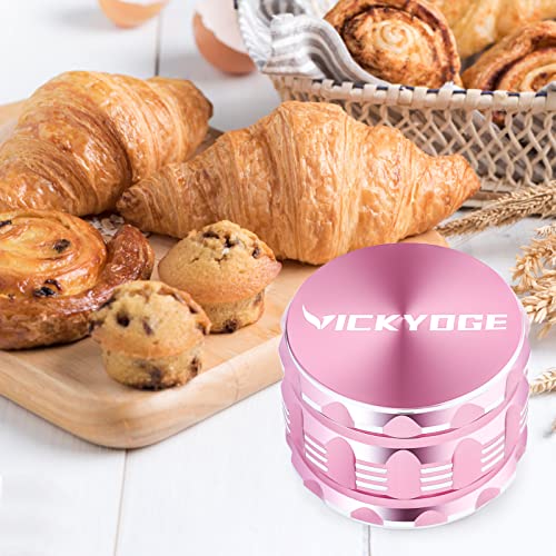 VICKDGE Large Kitchen Grinder for Spice (2.5”, Pink)