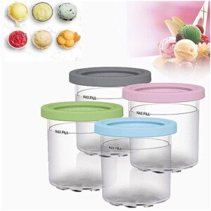 creami pints, for ninja creami pints and lids,16 oz ice cream containers bpa-free,dishwasher safe compatible nc301 nc300 nc299amz series ice cream maker