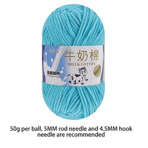 Cotton Yarn 50g x 2 Balls Crochet Knitting Yarn Soft Breathable Cotton Acrylic Yarn Lightweight Warm Yarn for DIY Shawl Hat Scarf