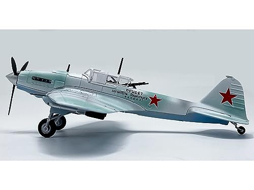 Ilyushin IL-2M3 Sturmovik Aircraft White Camouflage Hello to The Envoys of The Tuvan People Soviet Air Force 1/72 Diecast Model Airplane by Legion LEG-14629LC