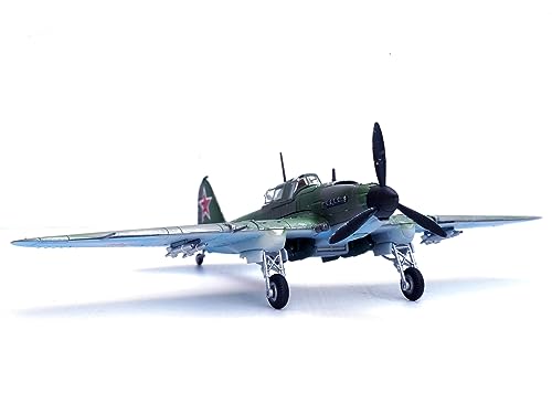 Ilyushin IL-2M3 Sturmovik Aircraft Green Camouflage Double Hero of The Soviet Union Ivan Pavlov Soviet Air Force 1/72 Diecast Model Airplane by Legion LEG-14629LA