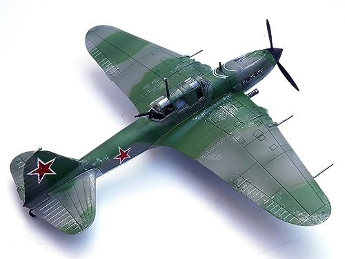 Ilyushin IL-2M3 Sturmovik Aircraft Green Camouflage Double Hero of The Soviet Union Ivan Pavlov Soviet Air Force 1/72 Diecast Model Airplane by Legion LEG-14629LA