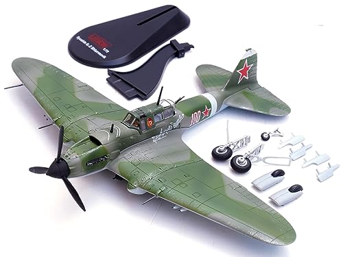 Ilyushin IL-2M3 Sturmovik Aircraft #100 Green Camouflage Piloted by Vasily Emelyanenko Soviet Air Force 1/72 Diecast Model Airplane by Legion LEG-14629LB