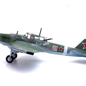 Ilyushin IL-2M3 Sturmovik Aircraft #100 Green Camouflage Piloted by Vasily Emelyanenko Soviet Air Force 1/72 Diecast Model Airplane by Legion LEG-14629LB