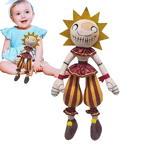 Sun & Moon Daycare Attendant Plushies, Five Nights at Fre.ddy Plush Doll, Hit Horror Game Role Stuffed Toys Sun.Drop & Moondrop, Soft Anime Character Throw Pillow Toy, Cute Home Decor