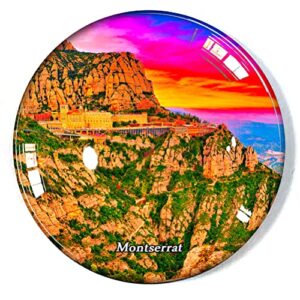 Montserrat Fridge Magnet Refrigerator Freezer Magnet Souvenir Decoration Magnet Sticker Glass Crafts