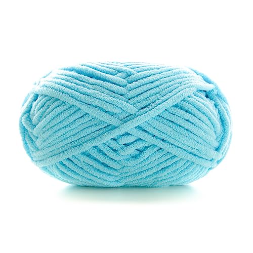 60g/Ball Knitting Yarn Wool Line Baby Scarf Hat Shoe Soft Crochet Yarn Handmade DIY Coarse Wool Thread for Sewing Accessories (Color : 08 Sky Blue)