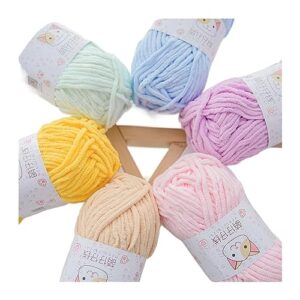 60g/Ball Knitting Yarn Wool Line Baby Scarf Hat Shoe Soft Crochet Yarn Handmade DIY Coarse Wool Thread for Sewing Accessories (Color : 08 Sky Blue)