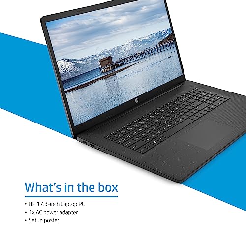 HP Laptop 17 17.3" FHD (1920 x 1080) Laptop Computer - AMD Ryzen 7 7730U 8-Core up to 4.50 GHz Processor, 64GB DDR4 RAM, 256GB NVMe SSD, AMD Radeon Graphics, Windows 11 Pro, Black