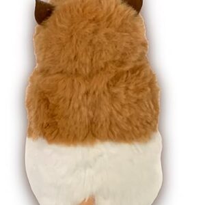 Auswella Plush Syrian Hamster- 5" Brown and White Hamster Plush Stuffed Animal Toy