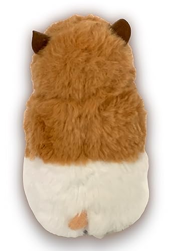 Auswella Plush Syrian Hamster- 5" Brown and White Hamster Plush Stuffed Animal Toy