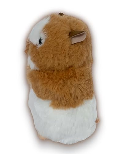 Auswella Plush Syrian Hamster- 5" Brown and White Hamster Plush Stuffed Animal Toy