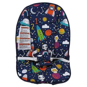 replacement part for fisher-price baby bouncer - gpn10 ~ replacement seat cover/pad ~ fun space ship print