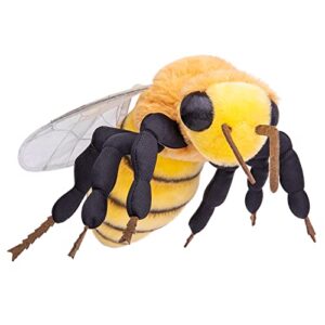 ZHONGXIN MADE Large Bee Plush Toy - Lifelike Bee Stuffed Animals 16in, Realistic Bee Big Wings Toys, Simulation Bee Plushie Model Toy, Unique Plush Gift Collection for Kids