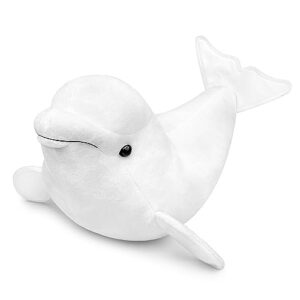 simulation bowhead whale plush toy - black long lifelike whale stuffed toys, super soft realistic sea simulation balaena mysticetus dolls plush gift collection for kids, 17inches (20in beluga)