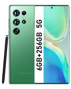 5g 4g unlocked cell phones,6g+256gb dual sim smartphone, c21 unlocked mobile phone with 7.3inch waterdrop screen, android phone 24+64 mp | 7300mah | fingerprint lock & face id | us version (green)