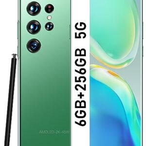 5G 4G Unlocked Cell Phones,6G+256GB Dual Sim Smartphone, C21 Unlocked Mobile Phone with 7.3inch Waterdrop Screen, Android Phone 24+64 MP | 7300mAh | Fingerprint Lock & Face ID | US Version (green)