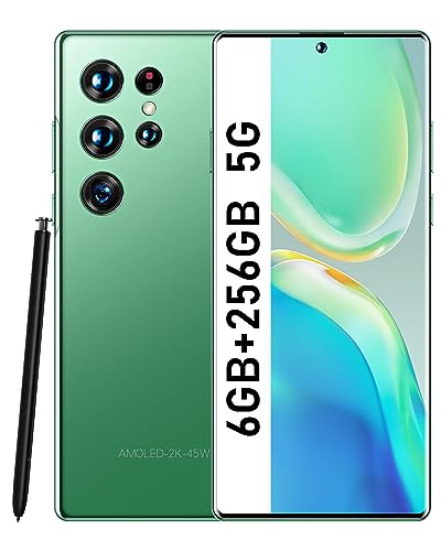 5G 4G Unlocked Cell Phones,6G+256GB Dual Sim Smartphone, C21 Unlocked Mobile Phone with 7.3inch Waterdrop Screen, Android Phone 24+64 MP | 7300mAh | Fingerprint Lock & Face ID | US Version (green)