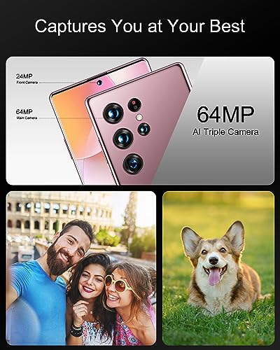 5G 4G Unlocked Cell Phones,6G+256GB Dual Sim Smartphone, C21 Unlocked Mobile Phone with 7.3inch Waterdrop Screen, Android Phone 24+64 MP | 7300mAh | Fingerprint Lock & Face ID | US Version (green)