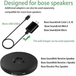 Charger Charging Cradle Dock for Bose Soundlink Revolve, Bose Soundlink Revolve + Plus II Portable Speaker Charging Base Charger Cord
