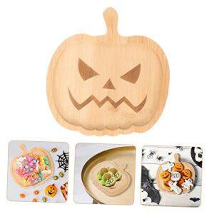 Halloween Wood Trays Halloween Tableware Decorative Bread Tray Woodsy Decor Gathering Cupcake Stand Storage Tray Wood Decor Jewelry Dish Tray Wooden Pumpkin Breakfast Serving Trays