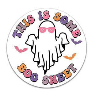 miraki this is some boo sheet sticker, ghost sticker, halloween stickers, cute spooky sticker, water assitant die-cut vinyl funny decals for laptop, phone, water bottles, kindle sticker